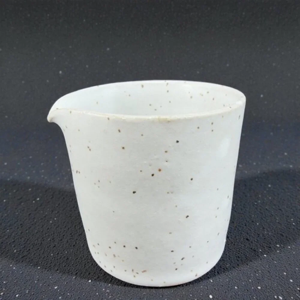 Monarch Pottery Stoneware Hand Made Small Pitcher Creamer Jug Speckled Glaze VTG